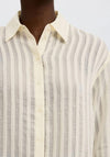 Selected Femme Toran Oversized Mesh Blouse, Cream