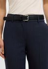 Selected Femme Viscose Blend Cropped Tailored Trousers, Navy