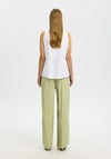 Selected Femme V-Neck Sleeveless Blouse, White