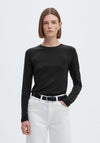 Selected Femme Manja Long Sleeve Top, Black