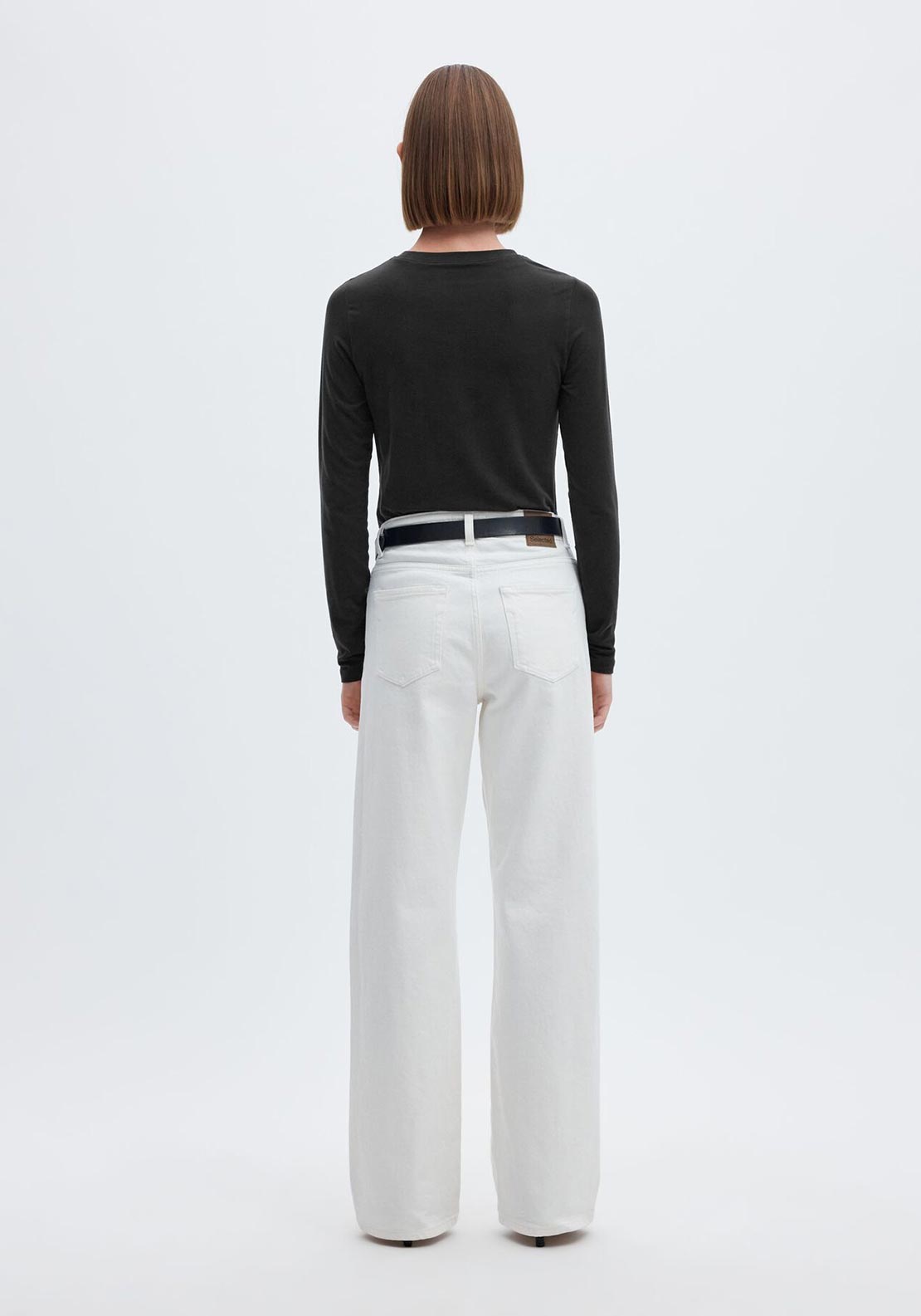 Selected Femme Manja Long Sleeve Top, Black