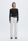 Selected Femme Manja Long Sleeve Top, Black
