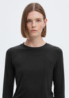 Selected Femme Manja Long Sleeve Top, Black