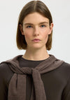 Selected Femme Manja Long Sleeve Top, Brown