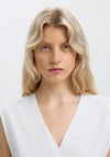 Selected Femme V-Neckline Top, White