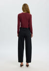 Selected Femme Manja Long Sleeve Top, Wine