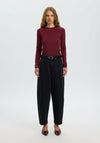 Selected Femme Manja Long Sleeve Top, Wine