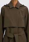 Selected Femme A-line Trenchcoat, Green