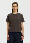 Selected Femme Essentials Plain T-Shirt, Brown