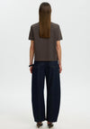 Selected Femme Essentials Plain T-Shirt, Brown