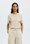 Selected Femme Basic T-Shirt, Cream