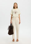 Selected Femme Graphic Print T-Shirt, Cream