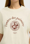 Selected Femme Graphic Print T-Shirt, Cream