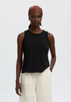 Selected Femme Cotton Tank Top, Black
