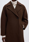 Selected Femme Wool-blend Coat, Brown