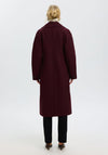 Selected Femme Wool-blend Long Coat, Wine