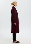 Selected Femme Wool-blend Long Coat, Wine