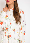 Selected Femme Walda Flora Midi Shirt Dress, Cream