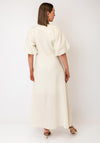 Selected Femme Textured A-Line Midi Dress, Cream