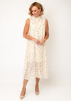Selected Femme Floral Print Sleeveless Midi Dress, Cream