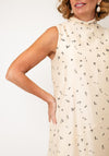 Selected Femme Floral Print Sleeveless Midi Dress, Cream