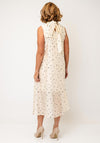 Selected Femme Floral Print Sleeveless Midi Dress, Cream