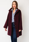 Selected Femme Zia Wool Blend Coat, Wine