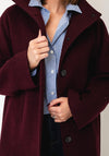 Selected Femme Zia Wool Blend Coat, Wine