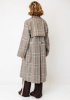 Selected Femme Spencer Plaid Print Long Trench Coat, Beige Multi