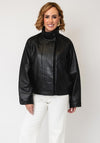 Selected Femme Zenia Leather Jacket, Black