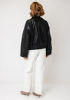 Selected Femme Zenia Leather Jacket, Black