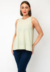 Selected Femme Luisa  Sleeveless Linen-Blend Top, Green