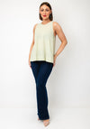Selected Femme Luisa  Sleeveless Linen-Blend Top, Green