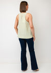 Selected Femme Luisa  Sleeveless Linen-Blend Top, Green