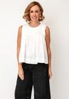 Selected Femme Sophia Pleated A-Line Blouse, White