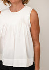 Selected Femme Sophia Pleated A-Line Blouse, White