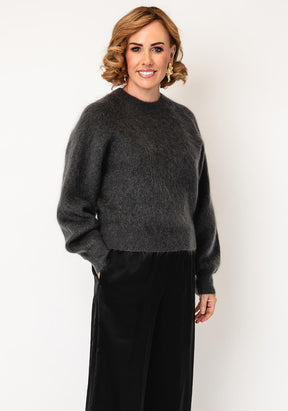 SLWMIRA LS KNIT SHORT O-NECK NOOS