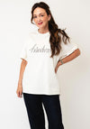 Selected Femme Woline Oversized Slogan T-Shirt, Cream