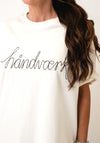 Selected Femme Woline Oversized Slogan T-Shirt, Cream