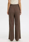 Selected Femme High Waist Wide Leg Trousers, Brown