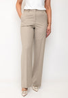 Selected Femme Lisa Wide Leg Trousers, Cashmere Beige