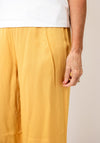 Selected Femme Laura Wide Leg with Slit Trousers, Ochre Yellow