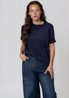 Selected Femme Essential Plain T-Shirt, Navy