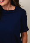 Selected Femme Essential Plain T-Shirt, Navy