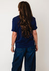 Selected Femme Essential Plain T-Shirt, Navy