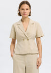 Selected Femme Blazer Style Top, Beige