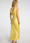 Selected Femme Selene Cowl Back Satin Dress, Yellow