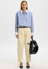 Selected Femme Romie Striped Oversize Shirt, Blue