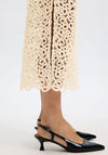 Selected Femme Falima Crochet Midi Skirt, Beige