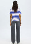 Selected Femme Essential Striped Boxy T-Shirt, Blue